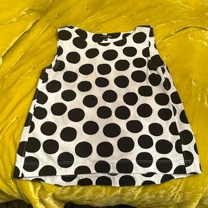 Uniglo marimekko sleeveless polka dot A line top